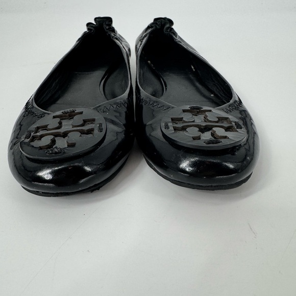 Tory Burch Shoes Reva Flats Black Patent Leather - Picture 3 of 8